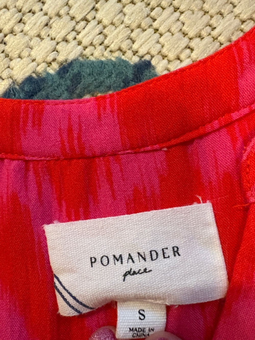 Pomander Place Bright Pink Zigzag Tiered Dress size S - Picture 2 of 6